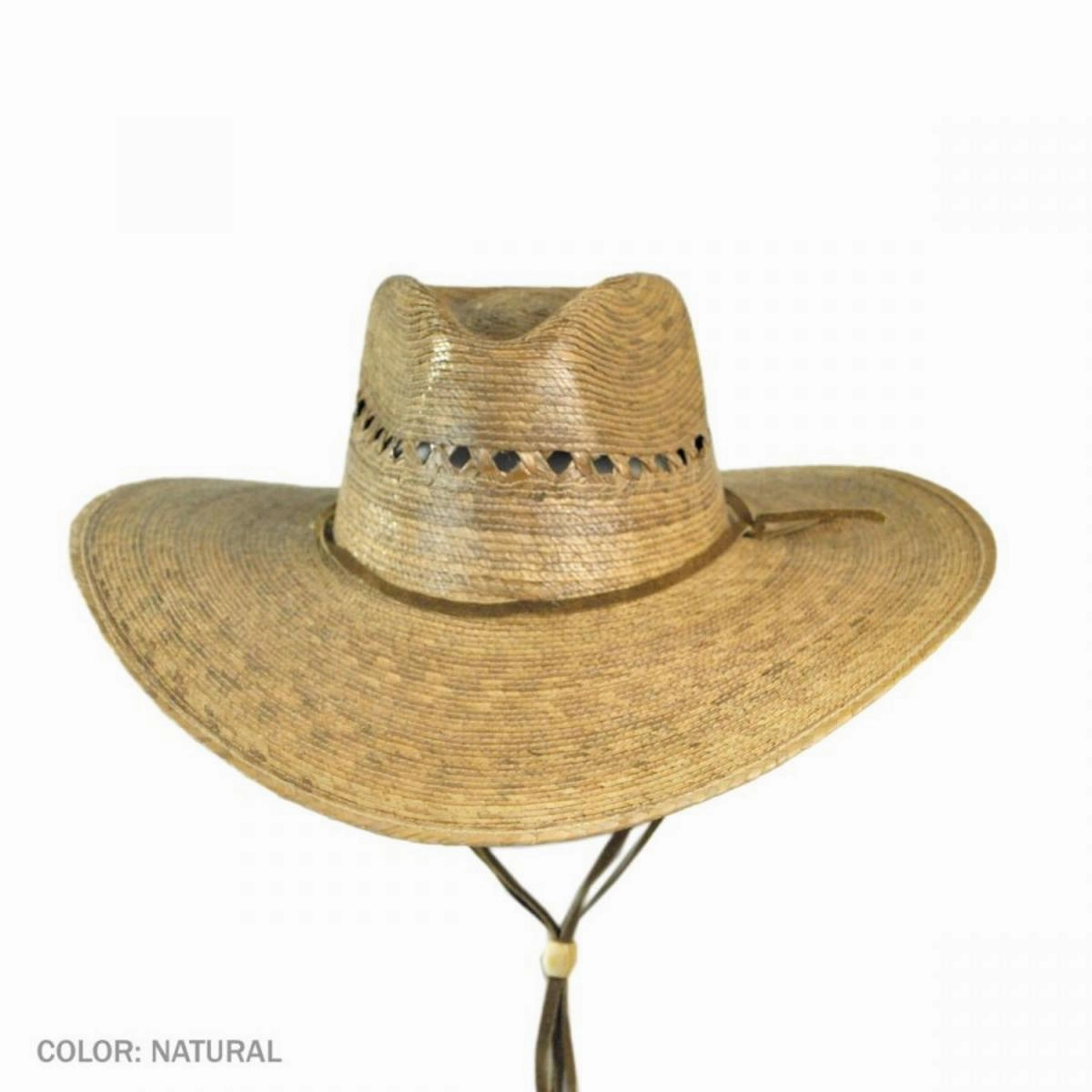 Gardener Lattice Palm Straw Wide Brim Hat