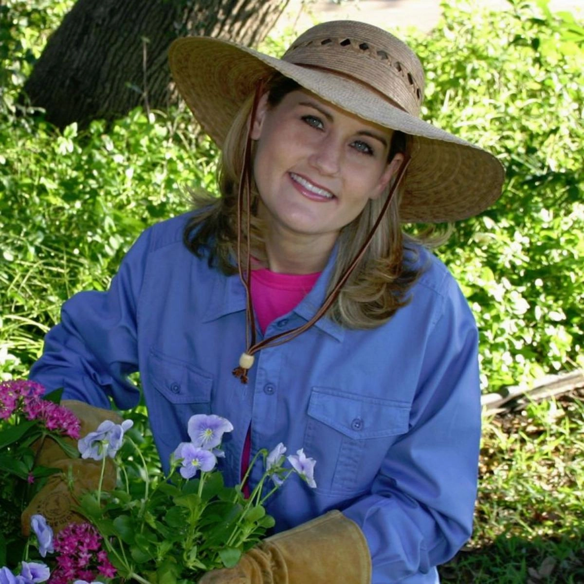 Gardener Lattice Palm Straw Wide Brim Hat