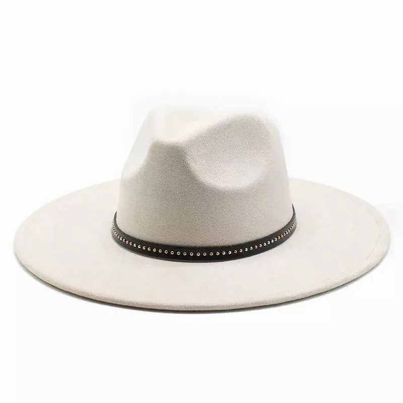 Garret Wide Brim Suede Fedora Hat