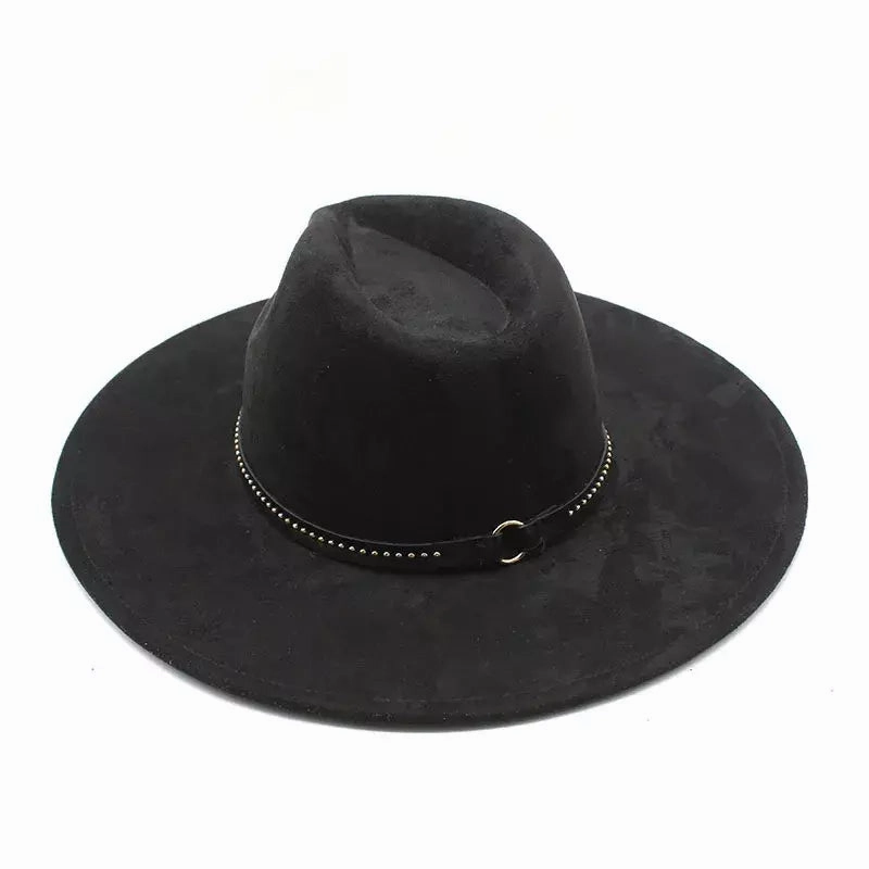 Garret Wide Brim Suede Fedora Hat
