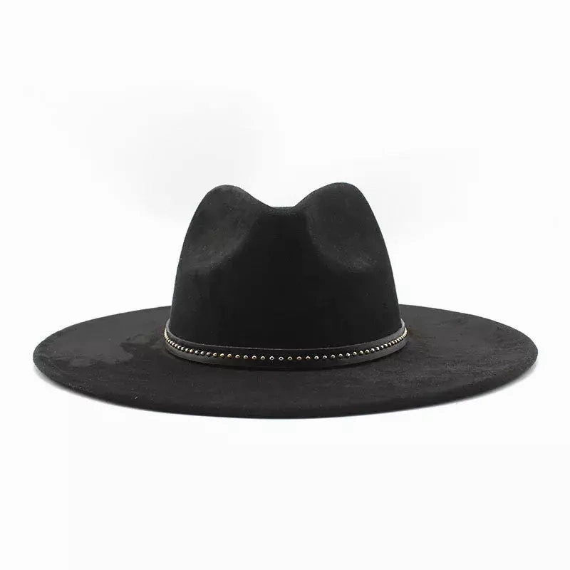 Garret Wide Brim Suede Fedora Hat