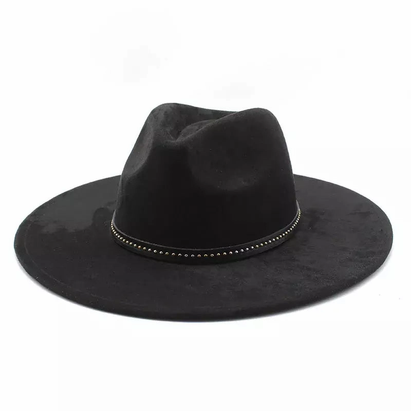 Garret Wide Brim Suede Fedora Hat