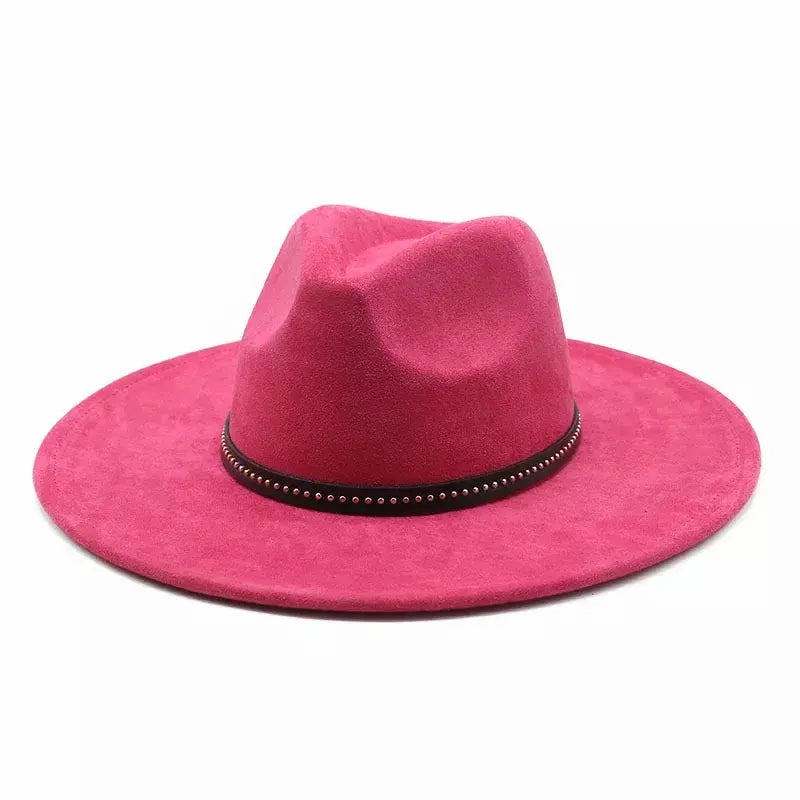 Garret Wide Brim Suede Fedora Hat