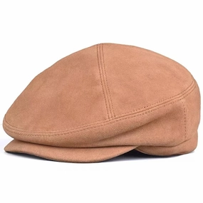 Gatsby Genuine Suede Leather Flat Cap