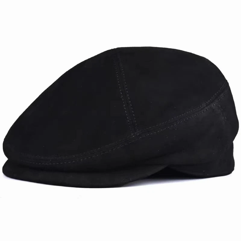 Gatsby Genuine Suede Leather Flat Cap