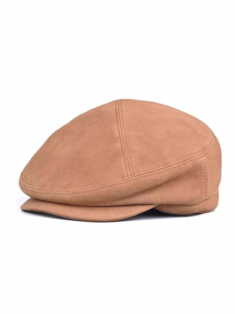 Gatsby Genuine Suede Leather Flat Cap