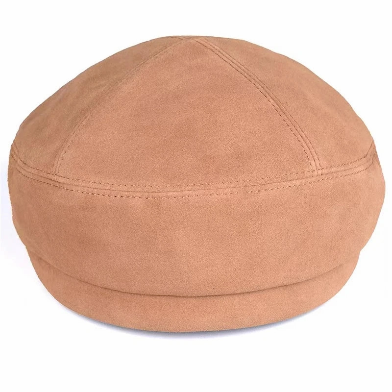 Gatsby Genuine Suede Leather Flat Cap
