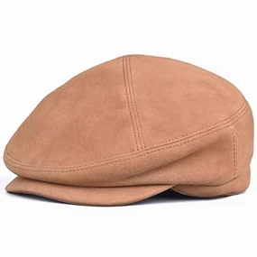 Gatsby Genuine Suede Leather Flat Cap