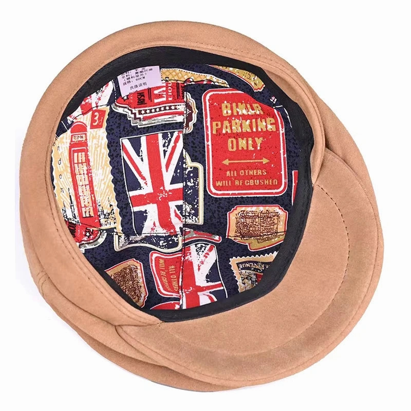 Gatsby Genuine Suede Leather Flat Cap