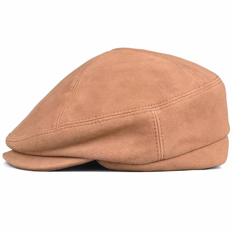 Gatsby Genuine Suede Leather Flat Cap