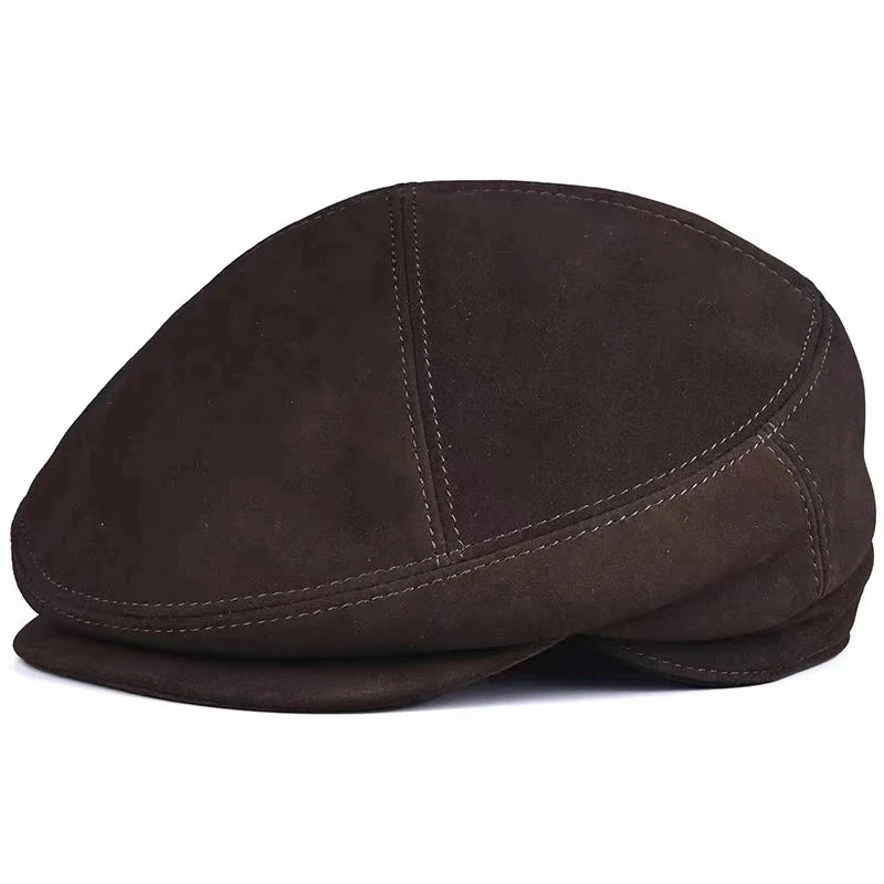 Gatsby Genuine Suede Leather Flat Cap