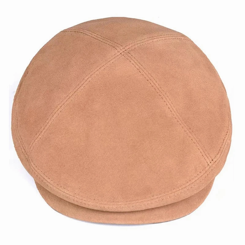 Gatsby Genuine Suede Leather Flat Cap