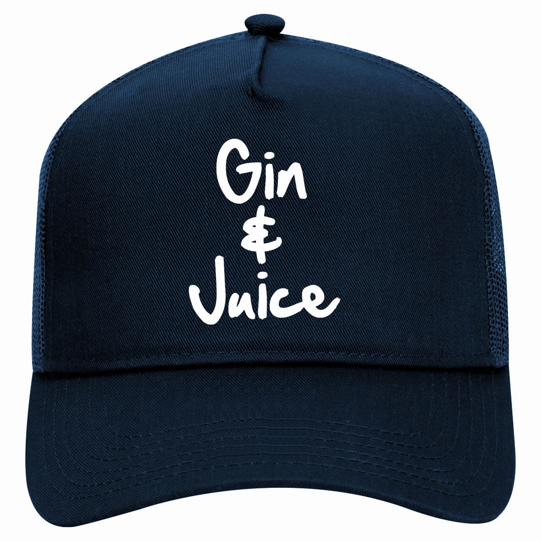 Gin And Juice Retro Adult 5 Panel Mesh Trucker Hat