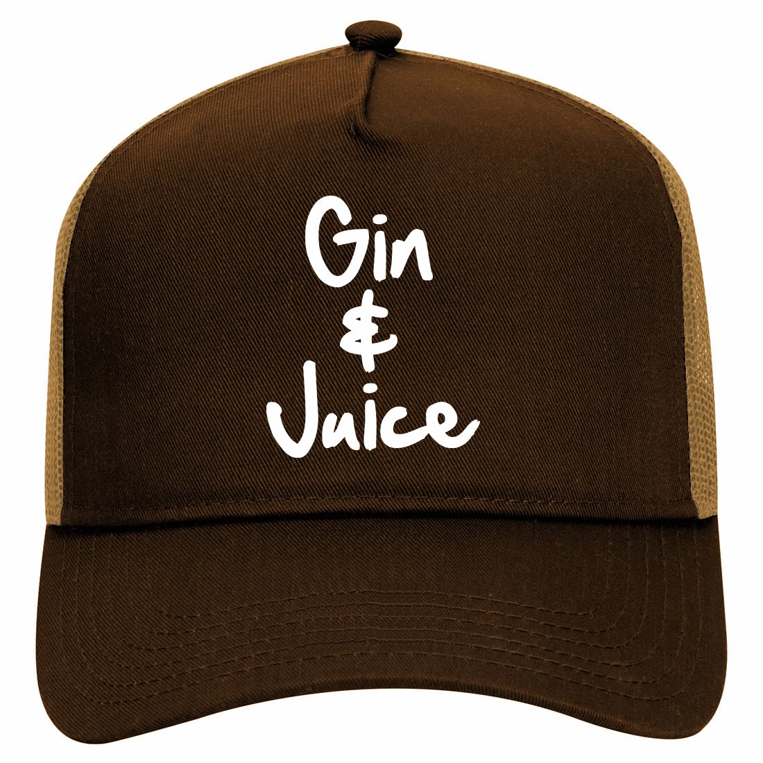 Gin And Juice Retro Adult 5 Panel Mesh Trucker Hat