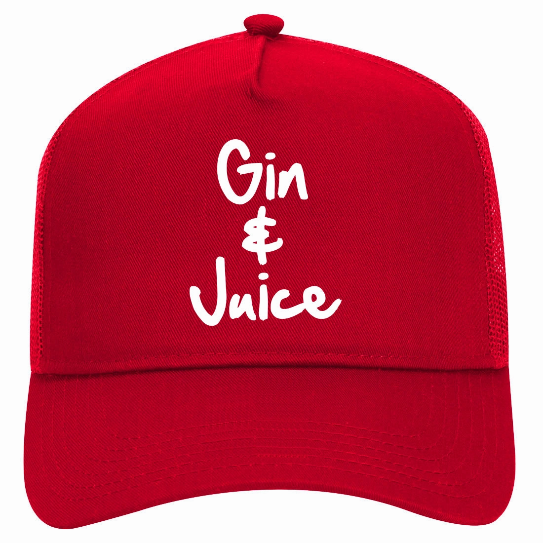 Gin And Juice Retro Adult 5 Panel Mesh Trucker Hat