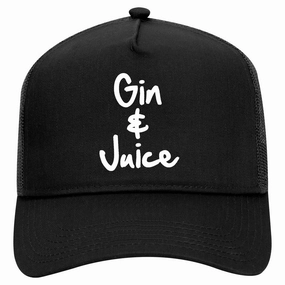 Gin And Juice Retro Adult 5 Panel Mesh Trucker Hat