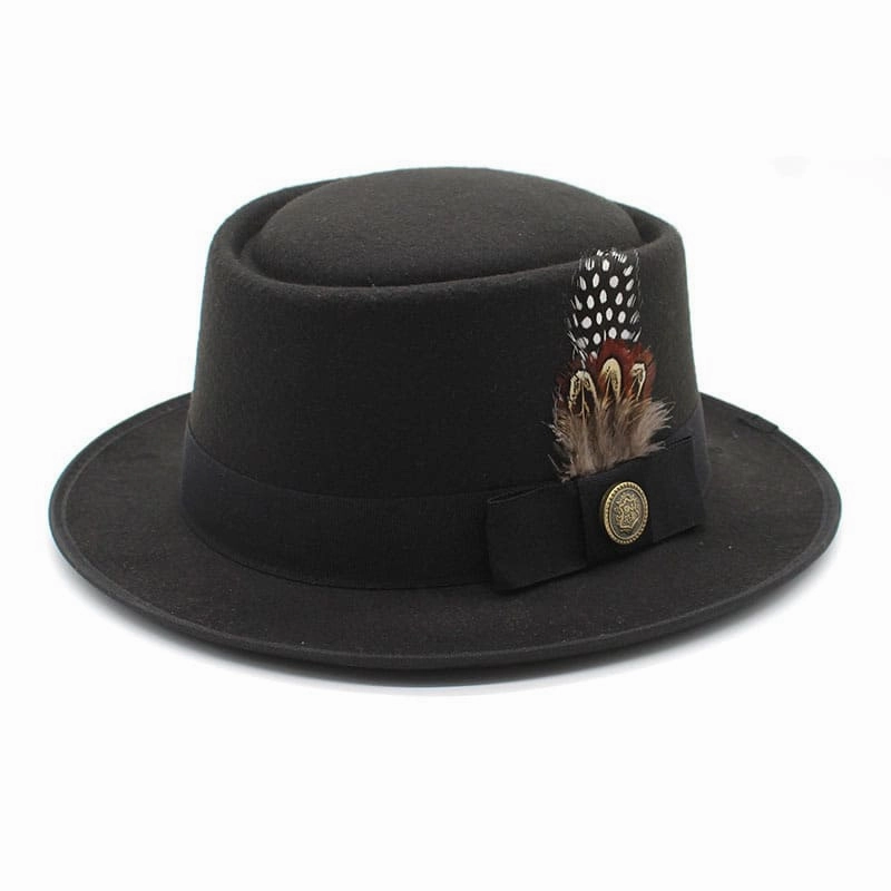 Giovanni Feather Porkpie Hat