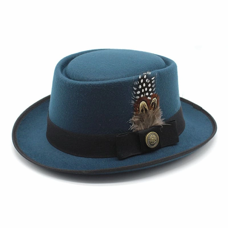 Giovanni Feather Porkpie Hat