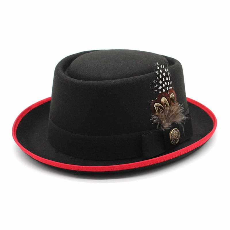Giovanni Feather Porkpie Hat