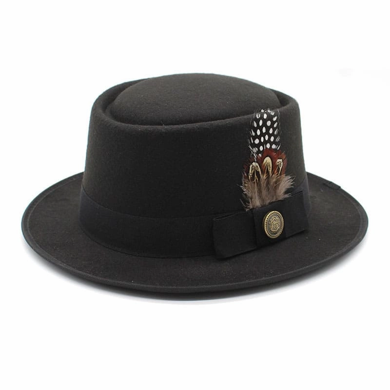 Giovanni Feather Porkpie Hat