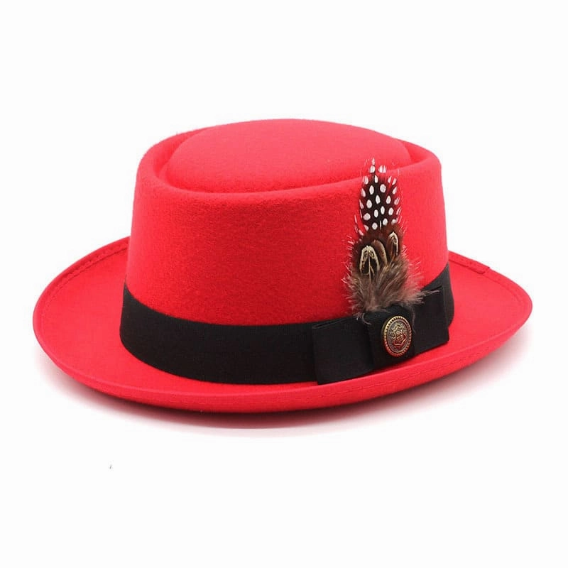 Giovanni Feather Porkpie Hat