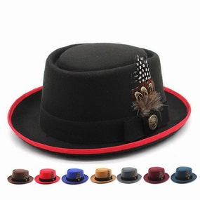 Giovanni Feather Porkpie Hat