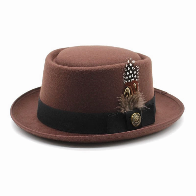 Giovanni Feather Porkpie Hat