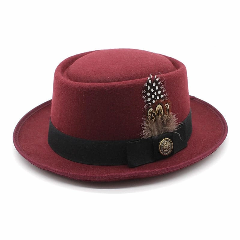 Giovanni Feather Porkpie Hat
