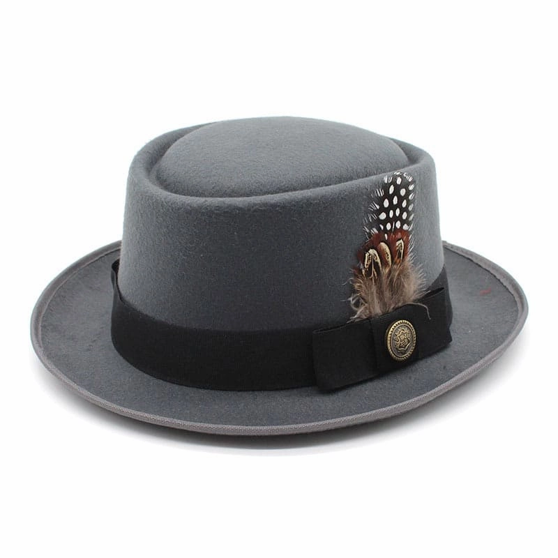 Giovanni Feather Porkpie Hat