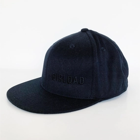 Girldad? Black/Black Flexfit 210? Flat Bill Embroidered Hat