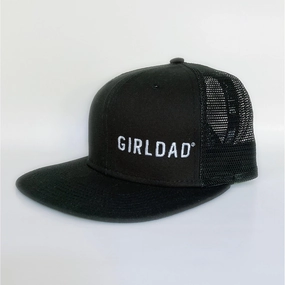 Girldad? Black/White Embroidered Trucker Hat