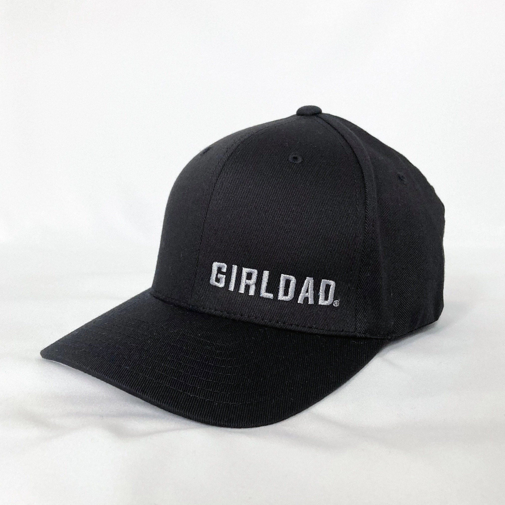 Girldad? Flexfit Cap Black/Silver Embroidered Hat