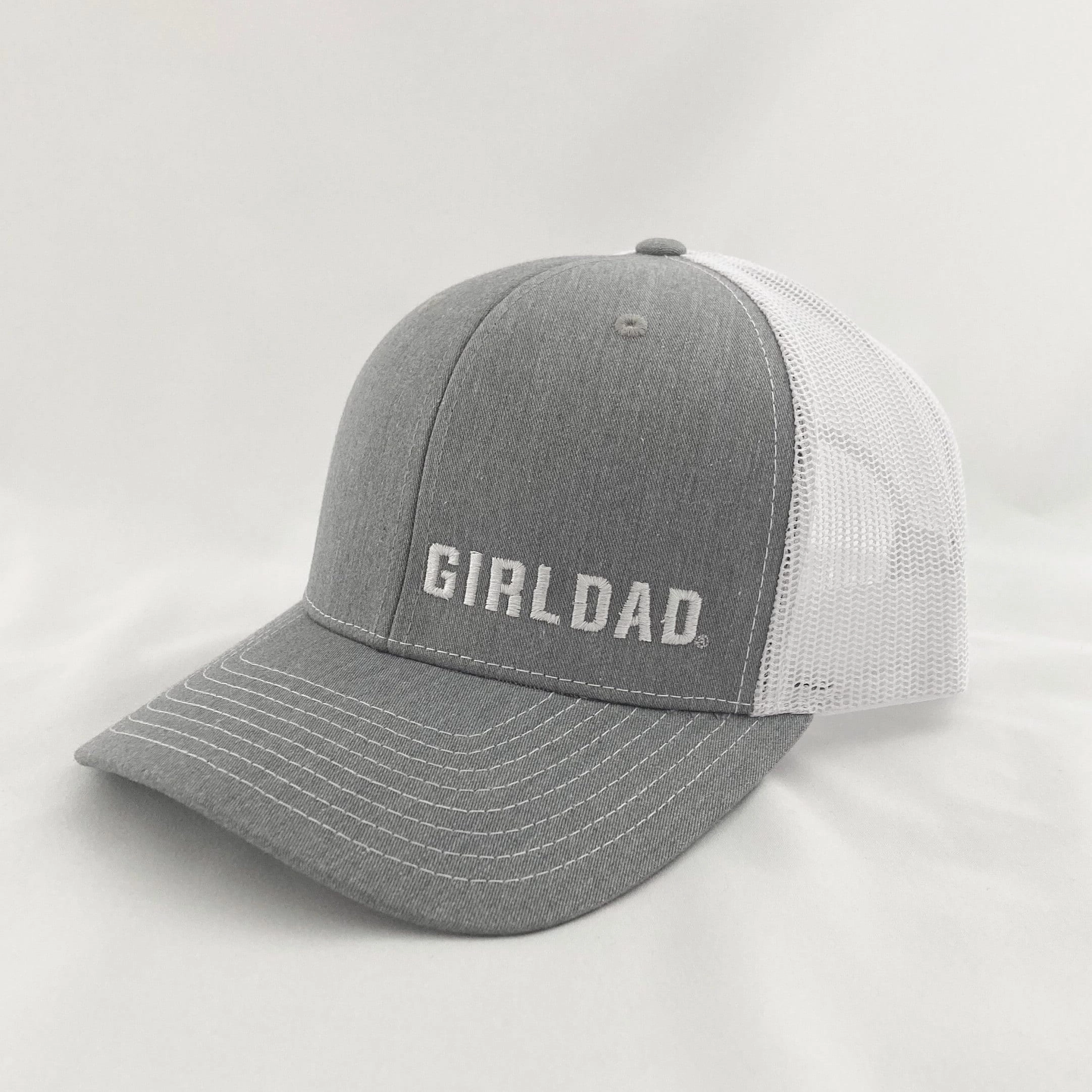 Girldad? Grey & White with Offset Logo Embroidered Trucker Hat