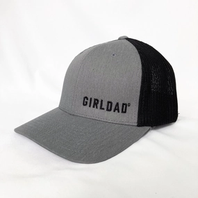 Girldad? Heather Grey/Black  Mesh Back Embroidered Flexfit Hat