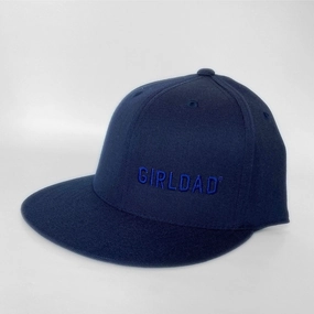 Girldad? Navy/Navy  Flexfit 210? Flat Bill Embroidered Hat