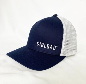 Girldad? Navy/White Mesh Back Embroidered Flexfit Hat