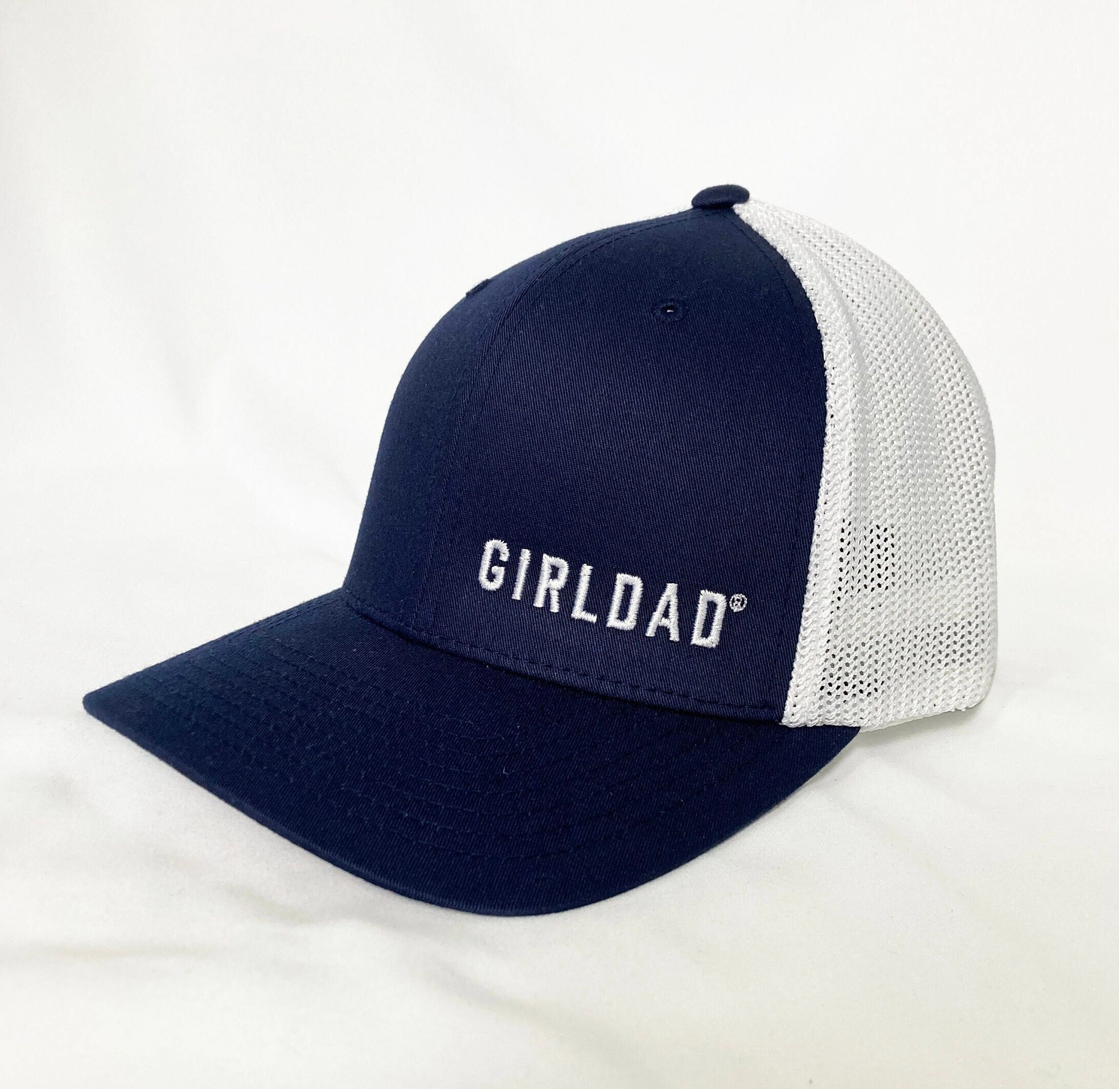 Girldad? Navy/White Mesh Back Embroidered Flexfit Hat