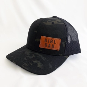 Girldad? Offset Camouflage Leather Patch Trucker Hat