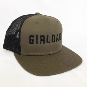 Girldad? Olive/Black Full Logo Embroidered Trucker Hat