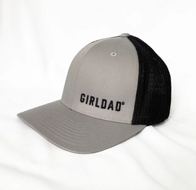 Girldad? Silver/Black Mesh Back Embroidered Flexfit Hat