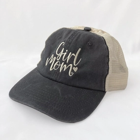 Girlmom? Heart Beach Wash Mesh Back Cap
