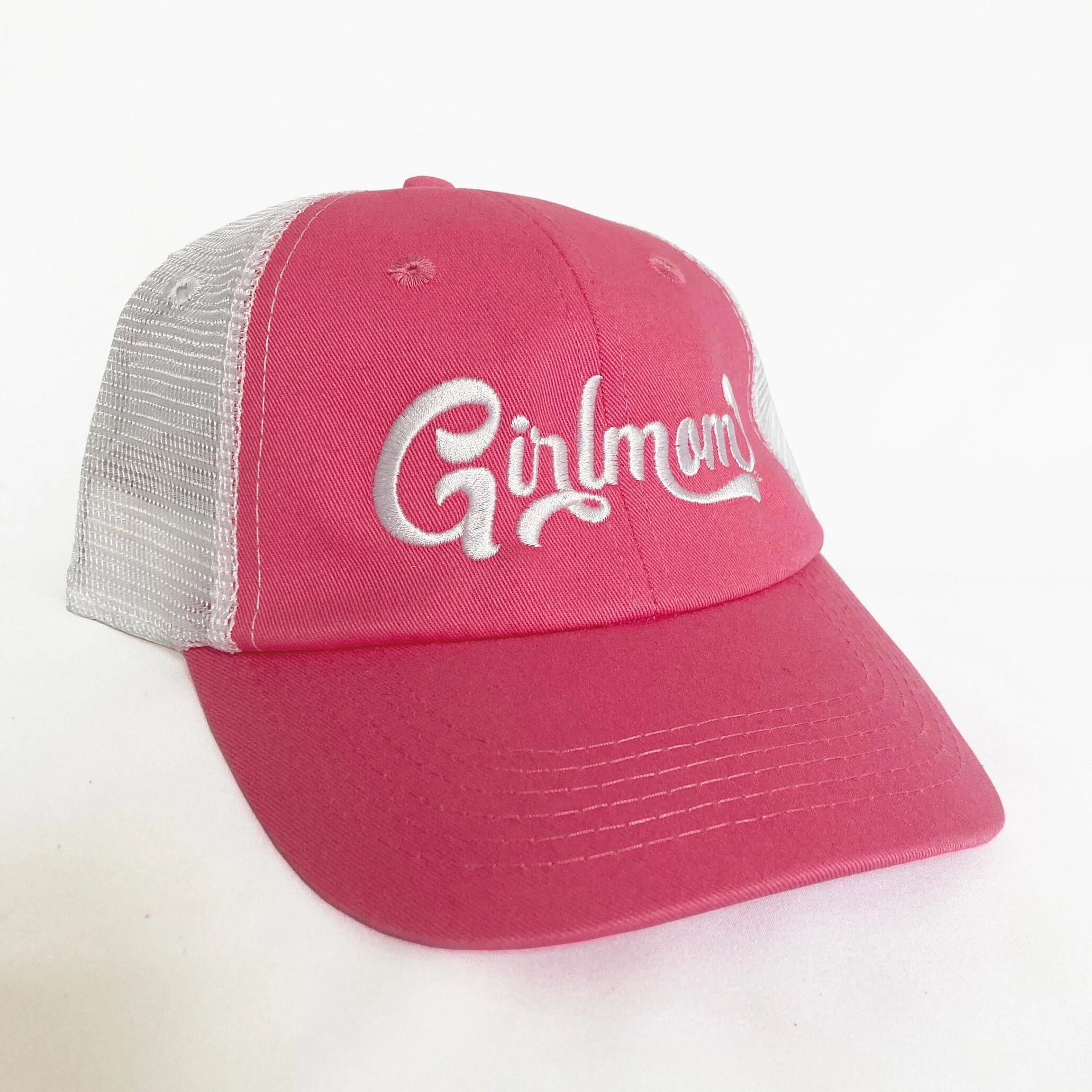 Girlmom? Retro Rose & White Soft Mesh Back Cap
