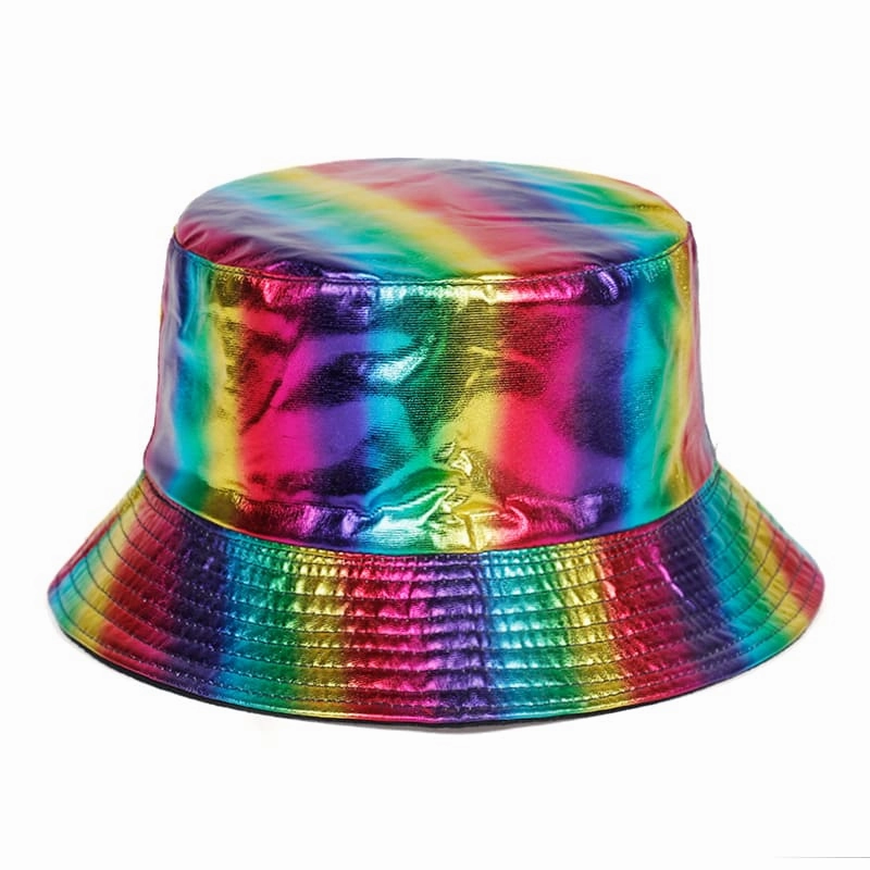 Glitter Leather Bucket Hat