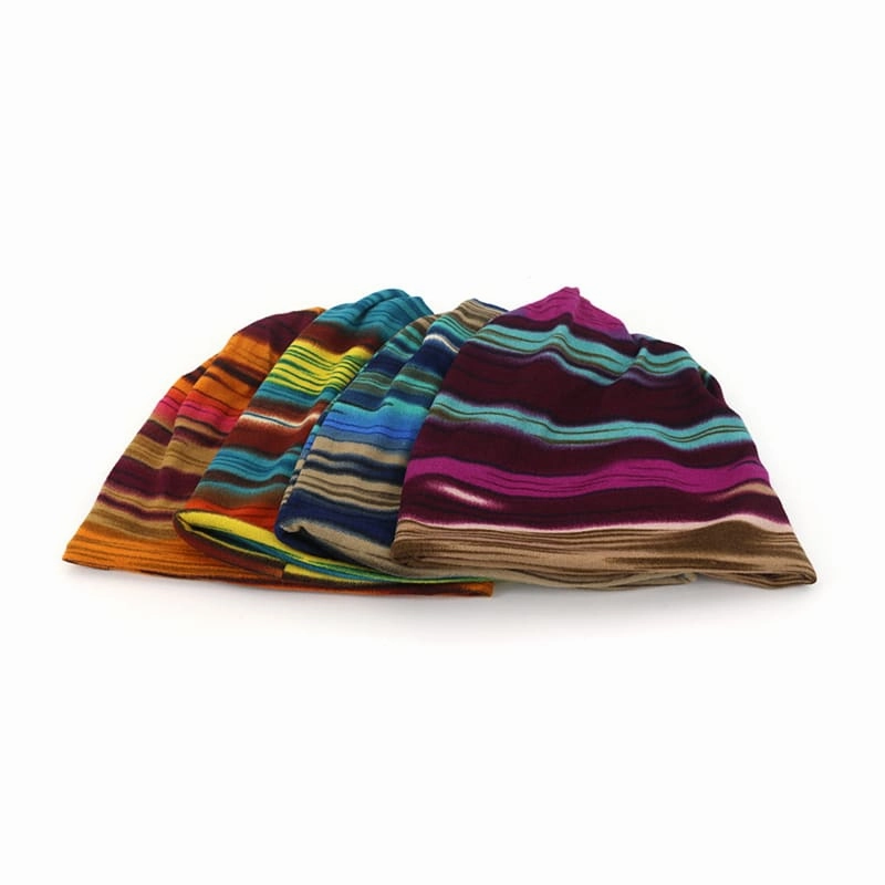 GLTR Colorful Striped Snood Beanie