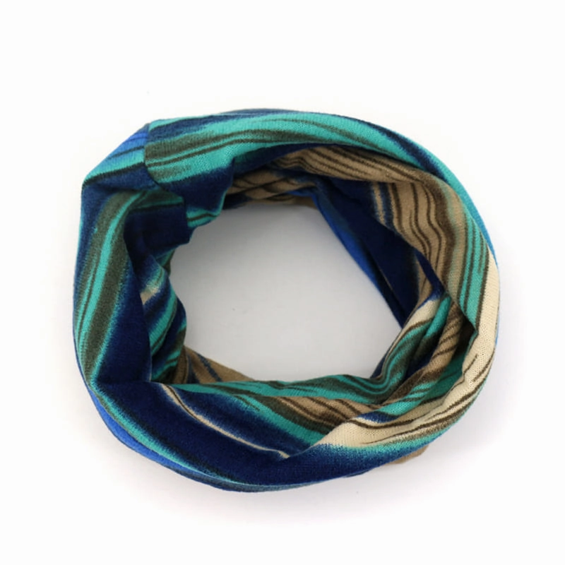 GLTR Colorful Striped Snood Beanie