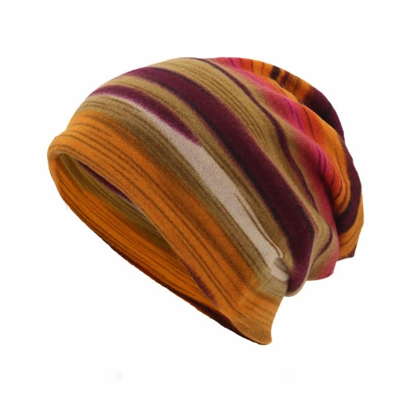 GLTR Colorful Striped Snood Beanie