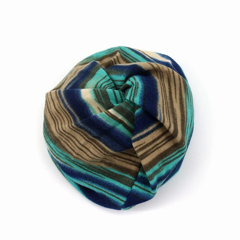 GLTR Colorful Striped Snood Beanie