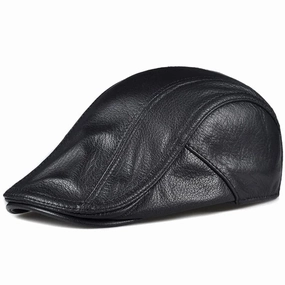 GLTR Genuine Leather Flat Cap