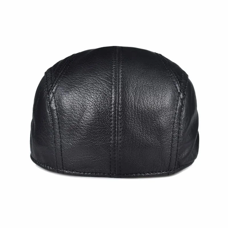 GLTR Genuine Leather Flat Cap