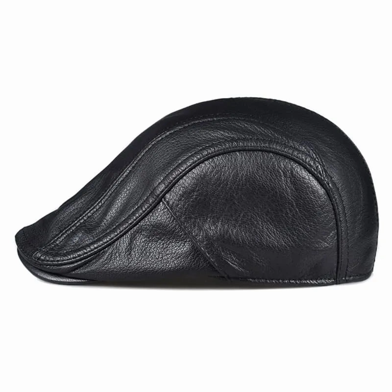 GLTR Genuine Leather Flat Cap